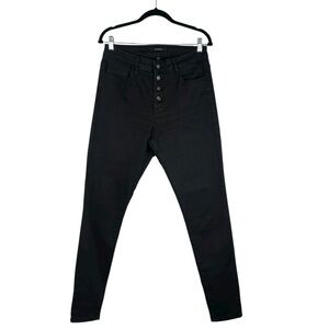 Numero Black Wash Casual Button Fly Classic High Rise Skinny Jeans Size 32